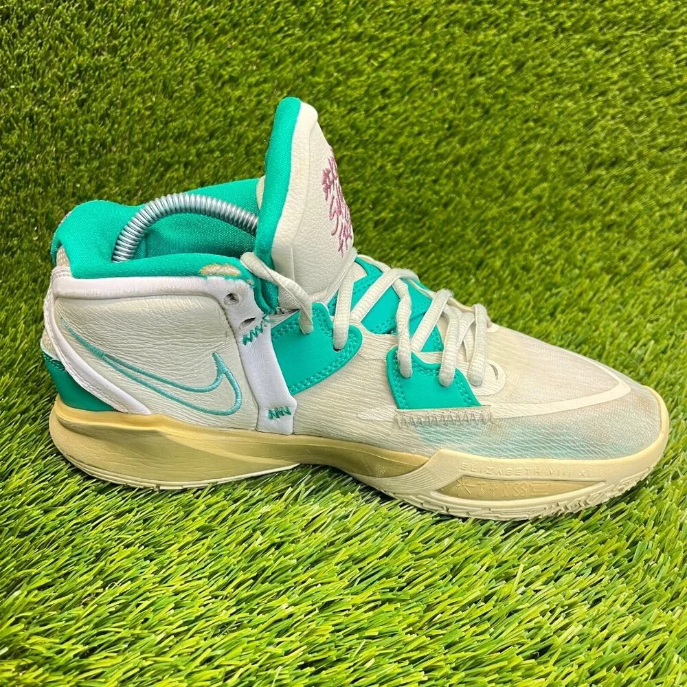 Nike Kyrie Infinity Mens Size 8‎ White Green Basketball Athletic Shoes Sneakers